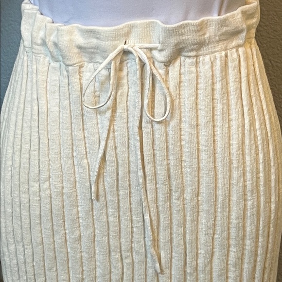 Free People Beach Veda Linen Blend Sweater Ribbed Midi Skirt – Size Medium - Picture 5 of 10